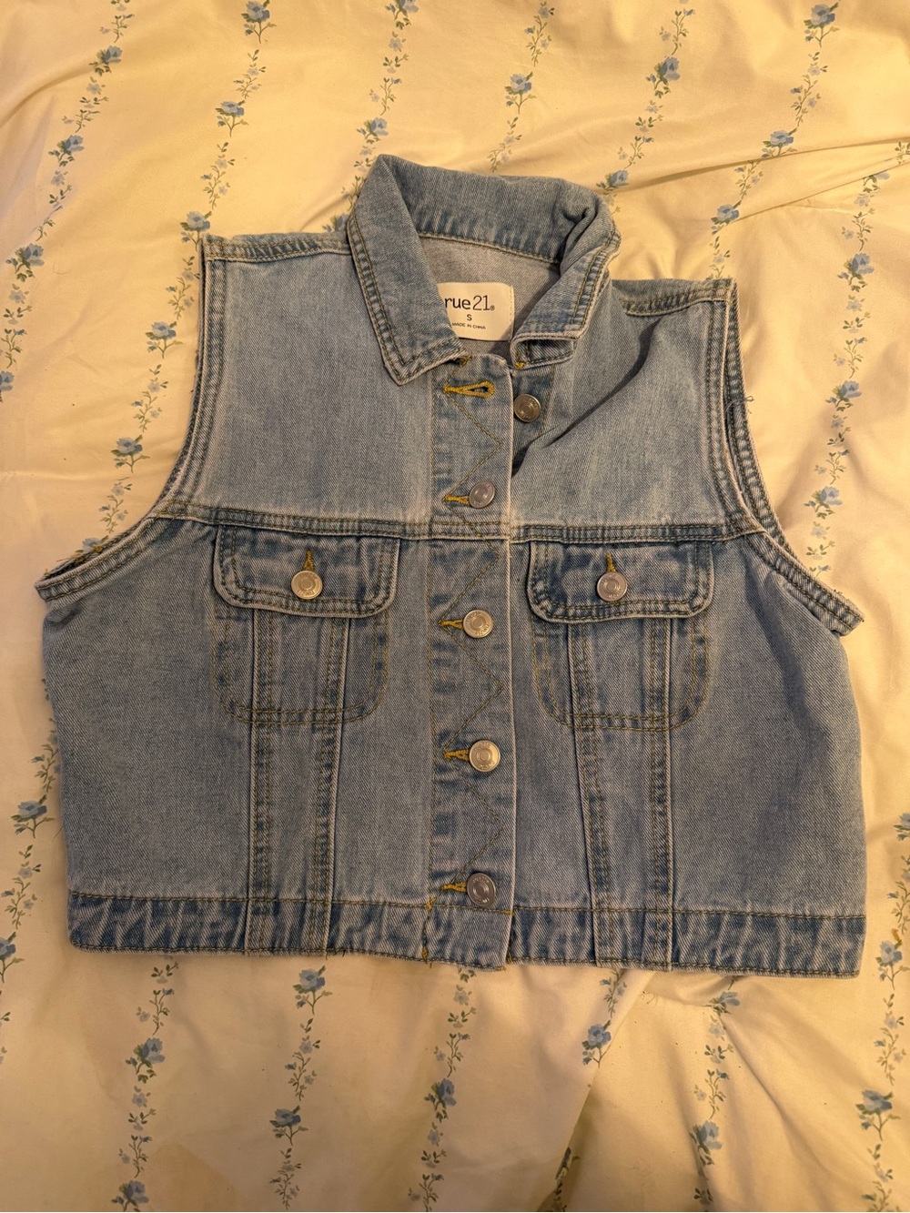 Rue21 Light Blue Denim Vest